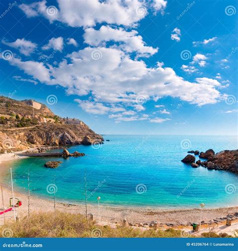 Cartagena Cala Cortina Beach in Murcia Spain Stock Photo - Image of