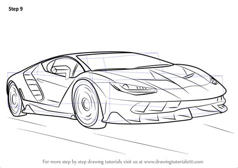 Step By Step How To Draw Lamborghini Centenario DrawingTutorials101