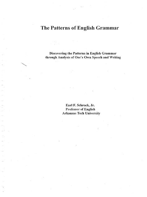 patterns  english grammar