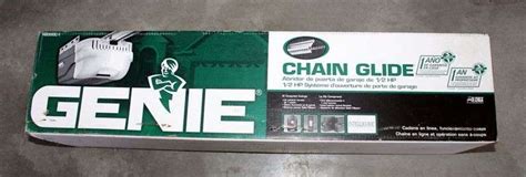 Genie Chain Glide 1 2 Hp Garage Door Opener Model H2000c 1 New In Box Mayo Auction And Realty