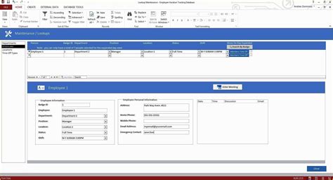 46 Microsoft Access Employee Training Database Template Free | Heritagechristiancollege