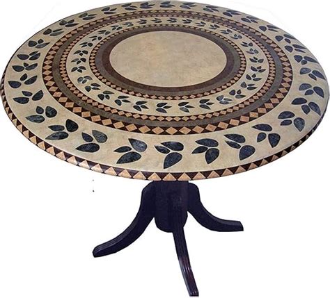 Mosaic Table Cloth Round 36 Inch To 48 Inch Elastic Edge