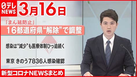 【新型コロナ】「まん延防止等重点措置」東京も解除の方向で調整 政府 3月16日ニュースまとめ 日テレnews News Wacoca