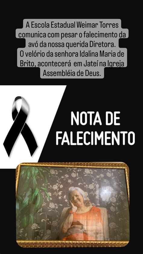 Guassul Ndia De Luto Morre A Av Da Diretora Da Escola Fam Lia