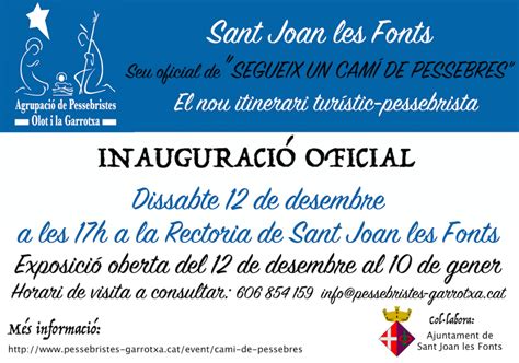 Sant Joan les Fonts serà una de les seus oficials del SEGUEIX UN CAMÍ