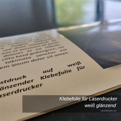 Klebefolie Transparent Gl Nzend F R Laserdrucker