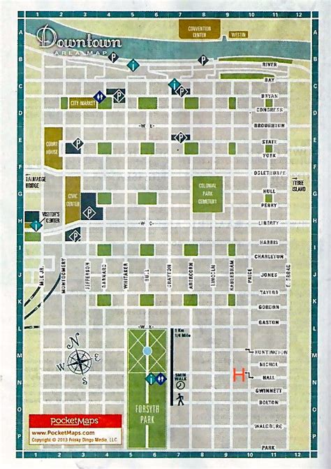 Downtown Savannah Historic District Map