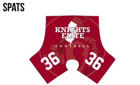 Knights Elite Football Sublimated Spats Evo9xstore