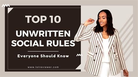 Top 10 Unwritten Social Rules Everyone Should Know YouTube