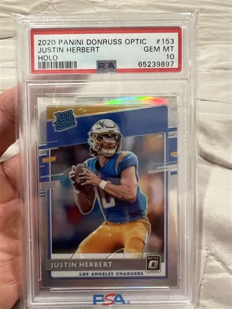 Justin Herbert Optic Holo Price Guide Sports Card Investor