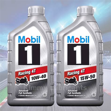 Mobil 1 Racing 4T Full Synthetic 10W 40 และ 15w 50 ขนาด 1 ลตร Shopee