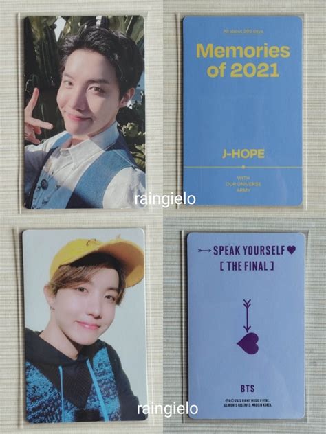 J Hope Hobi Memo21 LYSY The Final RPCs Hobbies Toys Memorabilia