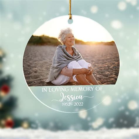 Personalized Acrylic Memorial Grandma Ornament In Loving Memory Sandjest