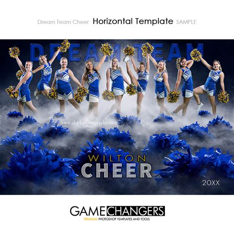 Dream Team Cheer Photoshop Templates Tutorial Game Changers By