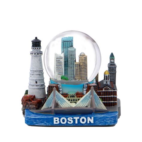 Mini Boston Snow Globe Skyline Model