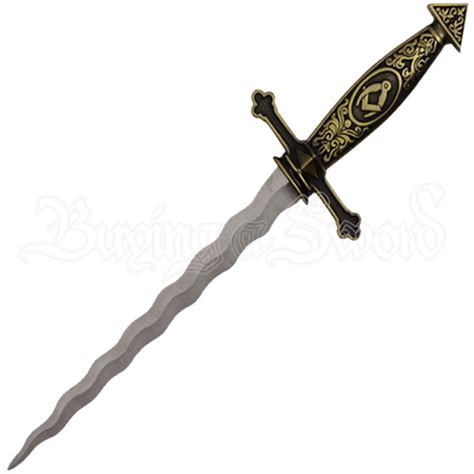 Masonic Flamberge Dagger Np H 588 By Medieval Swords Functional