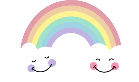 Clouds Rainbow Sticker - Clouds Rainbow Colors - Discover & Share GIFs