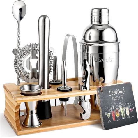 Cocktail Shaker Kit Inox Ensembles De Bar Cocktail Set Pi Ces