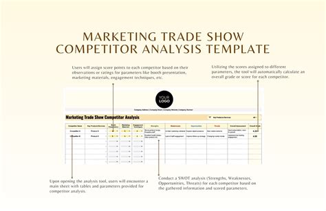 Marketing Trade Show Competitor Analysis Template In MS Excel Google