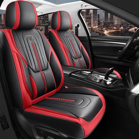 Red Rain Black And Red Car Seat Cover 13pcs Universal Fit Most Cars Auto Suvs E Redandblack