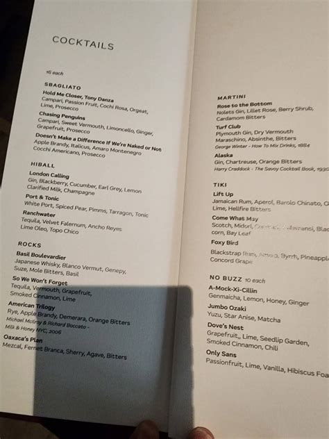 Menu at Navy Blue restaurant, Houston