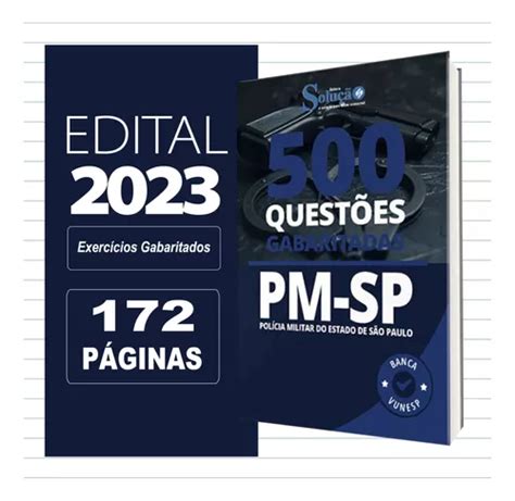 Caderno De 500 Questões Pm Sp Soldado Gabaritadas Parcelamento sem juros