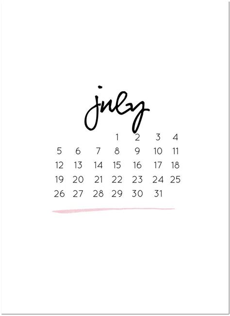 July Calendar, July Birthday, Happy Birthday Me, Calendar Wallpaper ...