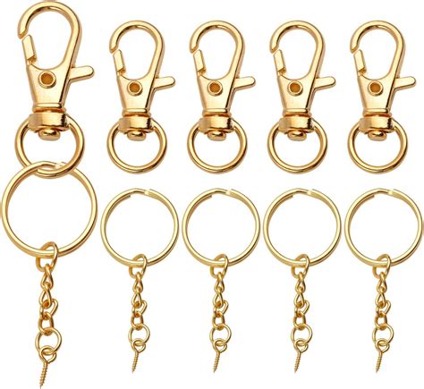 Aylifu Lobster Claw Clasps And Key Rings With Chain Set Pieces