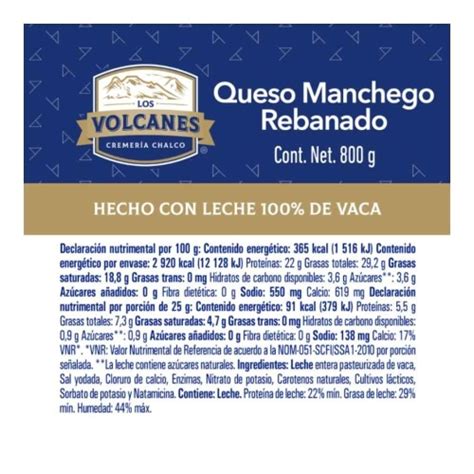 Queso Manchego Los Volcanes Rebanado G Bodega Aurrera Despensa A