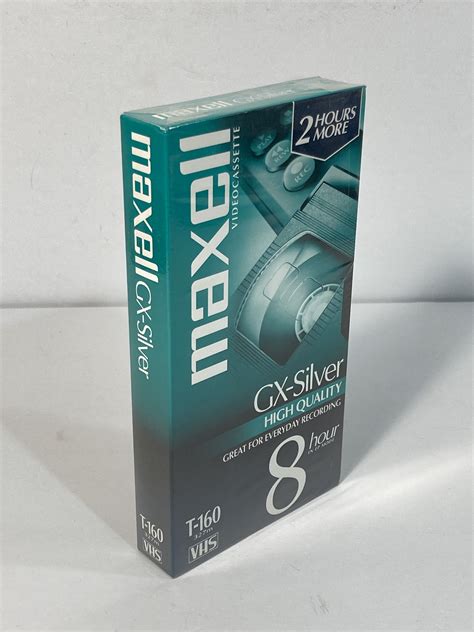 Maxell Gx Silver T Vhs Tape Videocassette Hour Tape Etsy