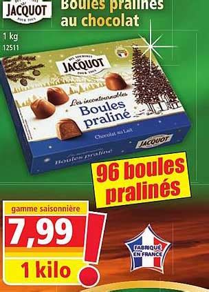 Promo Boules Pralin S Au Chocolat Jacquot Chez Norma Icatalogue Fr