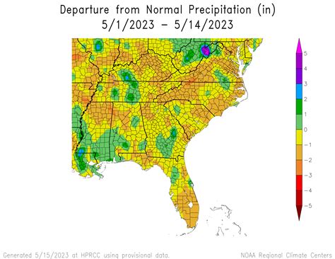 May 2023 so far cooler and drier than normal in most areas besides