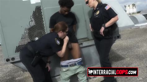 BBC Suspect Ended Up Fucking With Big Booty White MILF Cop On A Rooftop
