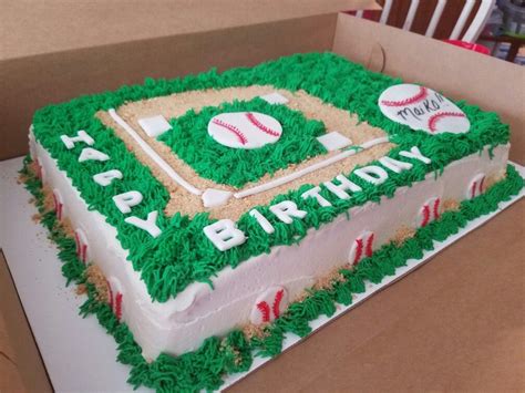 Pin by Amber Martin on Bailey 10th Birthday | Baseball birthday cakes ...