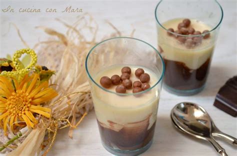 Bicchierini Di Crema Al Cioccolato E Mascarpone Dolce Al Cucchiaio