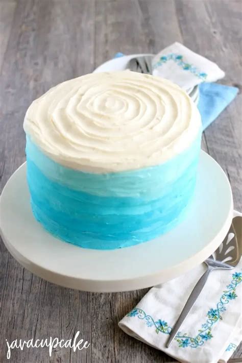 Blue Ombre Cake Tutorial Javacupcake