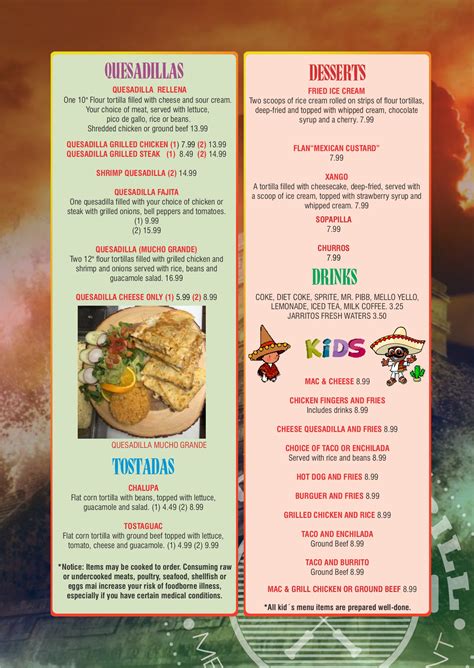 Menu – Mesquitemxgrill