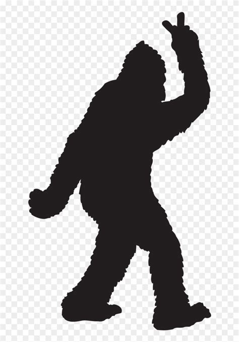 Bigfoot Throwing Peace Sign Sticker Bigfoot Stickers Hd Png Download