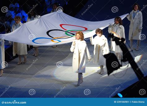 Opening Ceremony of the Winter Olympic Games of Turin 2006,entry of the ...