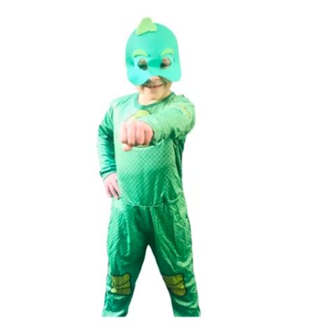 Fantasia Do Lagartixo - Fantasia Do Lagartixo Pj Masks Infantil Longa Mascara E.v.a | Shopee Brasil