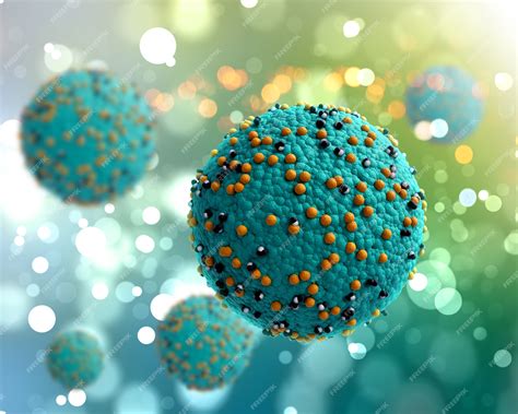 Premium Photo | 3D medical measle virus cells