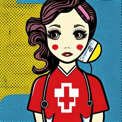 Beautiful Nurse Pop Art Illustration · Creative Fabrica