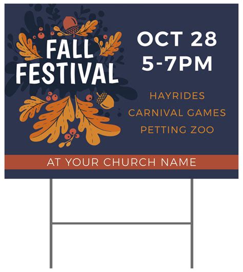 Fall Festival Invited Yard Sign - Church Banners - Outreach Marketing