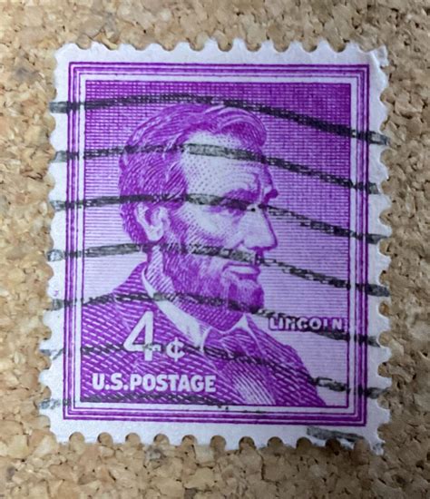 Us Postage Stamp Abraham Lincoln Cent Stamp Etsy