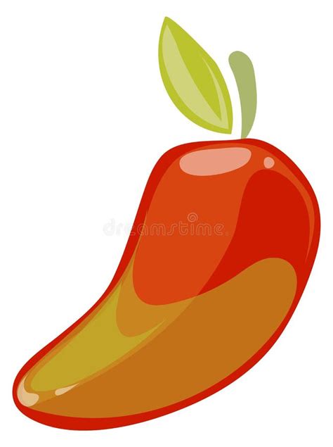 Icono De Mango Fruta Dulce De Dibujos Animados Comida Vegana