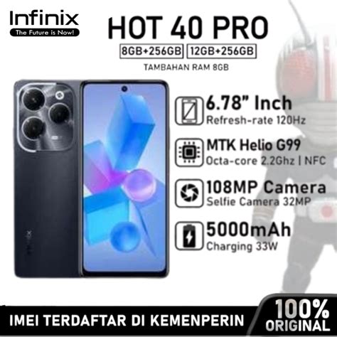 Jual INFINX HOT 40 PRO 8 256GB 12 256GB NFC GARANSI RESMI Shopee Indonesia