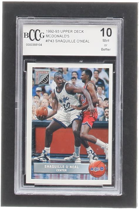 Shaquille O Neal 1992 93 Upper Deck McDonald S P43 RC BCCG 10