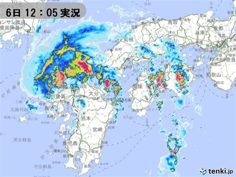 台風8号 九州北部を通過中 四国にも発達した雨雲 2019年8月6日 エキサイトニュース