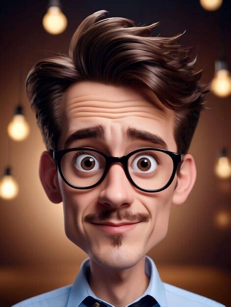 Premium Photo 3d Portrait Cartoon Caricature Illustration Playful