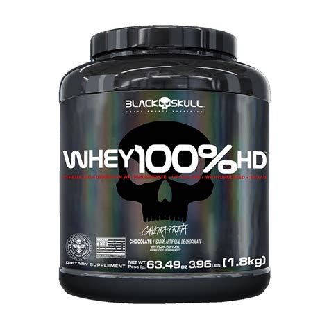 Whey 100 HD 1 8 kg black skull chocolate em Promoção Ofertas na